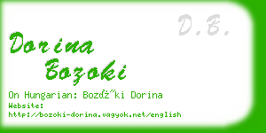 dorina bozoki business card