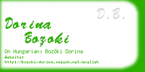 dorina bozoki business card